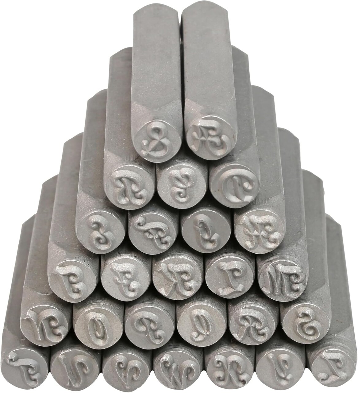 The Beadsmith Steel Alphabet Stamps - Metal Elements - Uppercase Gothic Font - A-Z Letters Plus “&” Symbol - Storage Case Included - Used for Stamping & Personalizing Soft Metals